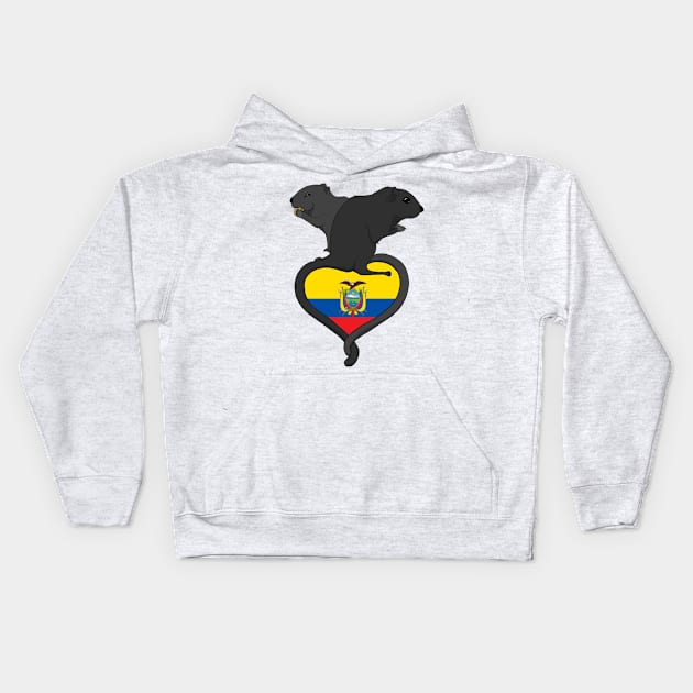 Gerbil Ecuador (dark) Kids Hoodie by RampArt